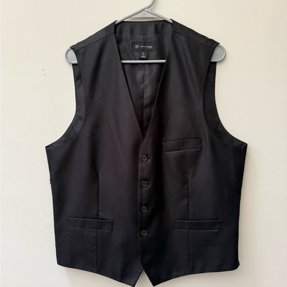 INC International Concepts Black Men's Vest